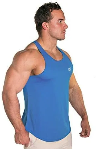 Vista 4 de Jed North Camiseta sin mangas de microfibra de secado rápido para hombre, espalda en Y, espalda cruzada