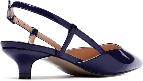 Vista 5 de WAYDERNS Zapatos de tacón bajo con correa de tobillo y puntera puntiaguda para mujer, 1.5 pulgadas
