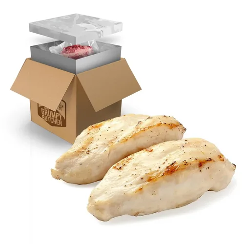 Vista 17 de Grumpy Butcher - Solomillos de pechuga de pollo empanizados, congelados, 5 Horno o freidora de aire listo, ligeramente sazonado, revestimiento