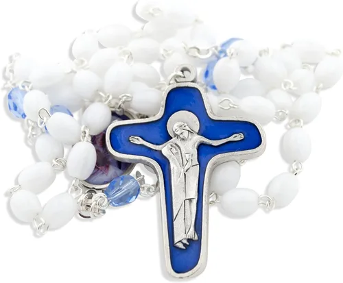 Vista 3 de Venerare Rosario de cuentas de cristal de la Madre Católica Teresa, Vidrio