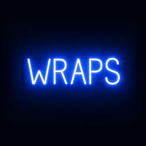 Vista 29 de SpellBrite DELI Sign Letrero relacionado con delicatessen con aspecto neón, fuente de luz LED azul 13.4 x 6.3 pulgadas