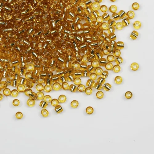 Vista 32 de Cuentas de Semilla de Vidrio Transparentes con Línea Plateada Tamaño 8/0 Artesanías Cuentas de Semilla de Cristal de 3 mm para Hacer Joyas