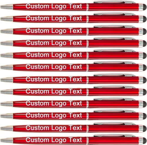 Vista 17 de Bolígrafos personalizados con nombre, icono, logotipo, texto, bolígrafo personalizado con lápiz capacitivo para iglesia de negocios, 100