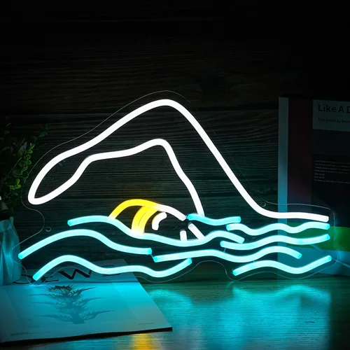Vista 8 de Letrero de neón para perro monopatín regulable divertido Dachshund Skateboarding LED luz de neón decoración de pared para dormitorio, bar, sala