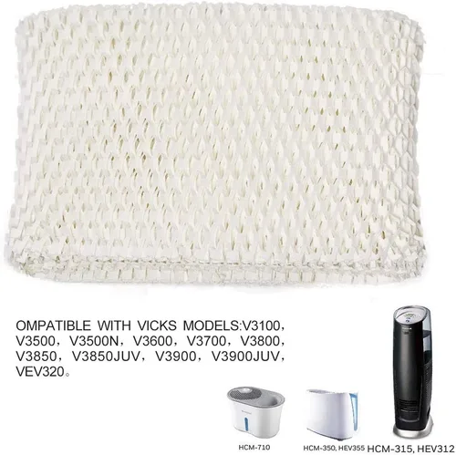 Vista 4 de HIFROM Filtros de mecha para humidificador WF2 compatibles con humidificador Kaz & Vicks 3020, V3100, V3500, V3500N, V3600, V3700, V3800, V3850