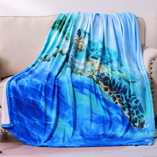 Vista 10 de Sviuse Manta de Tortuga Marina Costera Manta Náutica y de Playa Mantas Decorativas de Tortugas para Niños y Adultos Regalos de Tortuga