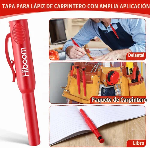 Vista 7 de Hiboom Juego de 3 lápices de carpintero con 24 recambios