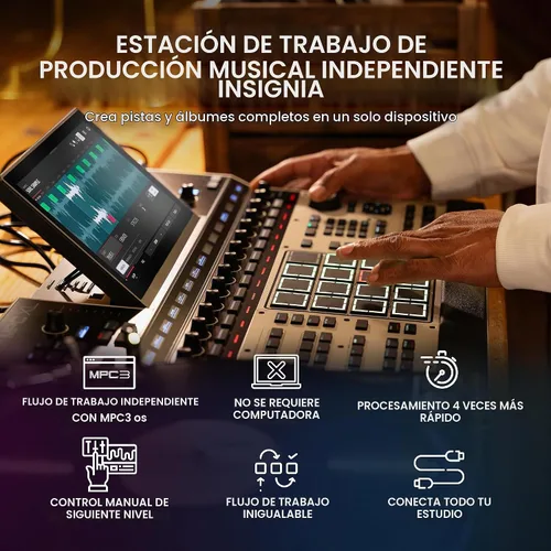 Vista 2 de Akai Professional Centro de producción musical independiente MPC XL Gris