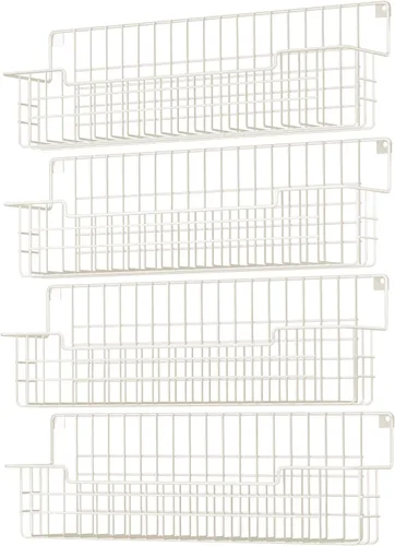 Vista 14 de Soporte de pared para especias, organizador de especias para gabinete y puerta de despensa, juego de 4 estantes colgantes para especias que ahorran