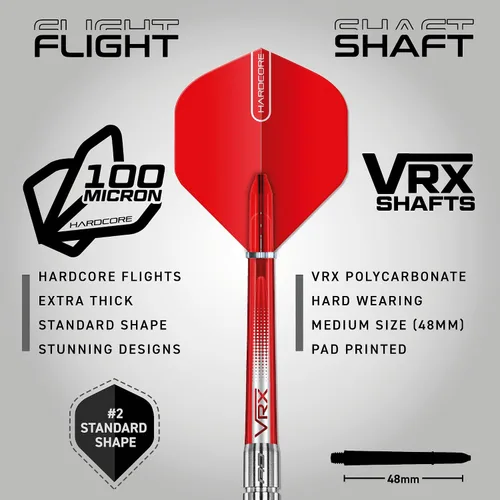 Vista 3 de RED DRAGON Hell Fire A 0.78 oz, 0.85 oz - Juego de dardos de punta de acero de tungsteno con vuelos y ejes
