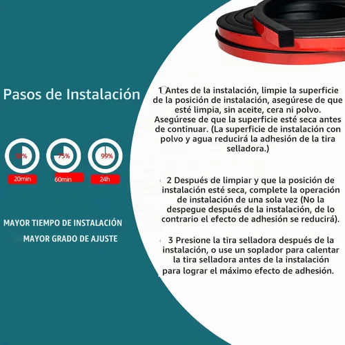 Vista 6 de Sello de goma rectangular sólido con cinta autoadhesiva de alta adherencia, goma de espuma EPDM para barco, automóvil, RV, marina, sello de puertas