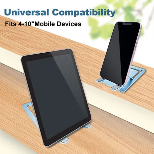 Vista 2 de Soporte de teléfono celular para escritorio, soporte ajustable de metal de alta calidad, soporte resistente para escritorio de oficina, accesorios