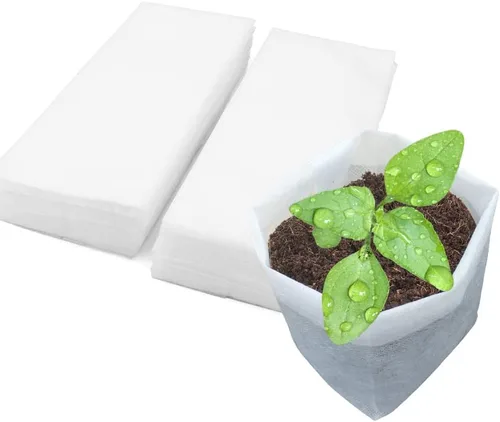 Vista 7 de 200 bolsas de cultivo para vivero, bolsa de cultivo pequeña de 5.8 x 5 pulgadas para plantas, macetas de tela, papa, flor, tomate para principiantes