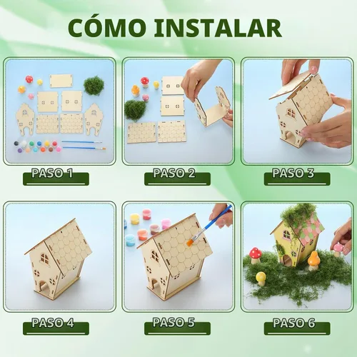 Vista 5 de DoubleFill Juego de 12 juegos de casa de hadas, manualidades para niños