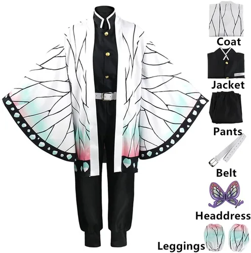 Vista 5 de Anime Cosplay Costume Kimono Set Halloween Kimono Outfit Unisex