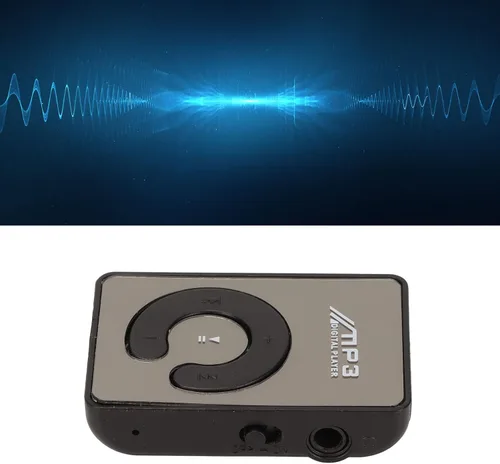 Vista 5 de Reproductor de MP3, mini reproductor de música con ranura para tarjeta de memoria, reproductor de música HiFi portátil, diseño de clip trasero