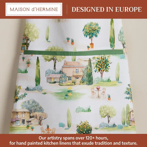 Vista 617 de Maison d' Hermine Delantales para mujer con bolsillo, 100% algodón (27.50 x 31.50 pulgadas)