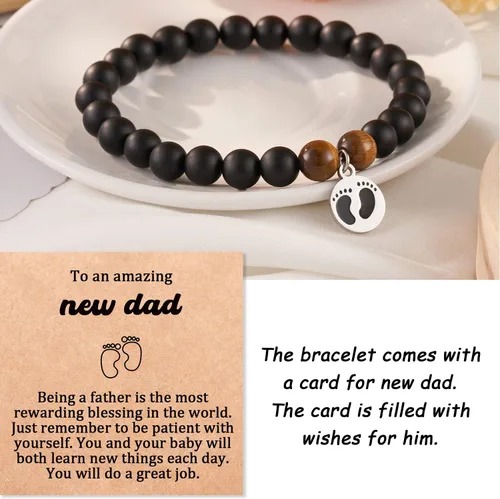 Vista 2 de Regalo para papá por primera vez para hombres, regalos para papá nuevo, joyería de embarazo, regalos de anuncio