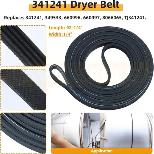 Vista 4 de WPW10314173 Kit de soporte de tambor de rodillo para secadores Whirlpool Maytag Includes WPW10314173 Roller Drum Support Kit with WP691366 Idler