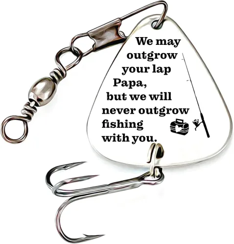 Vista 6 de Papa Gift Fishing Lure Christmas Stocking Stuffer Birthday Fathers Day Bday Present PAPA-Lure