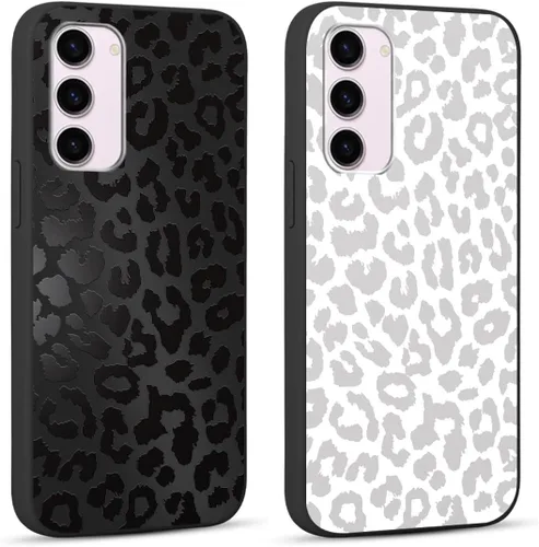 Vista 94 de Pack de 2 fundas con estampado de guepardo para Samsung Galaxy A03s 4G de 6.5", fundas de diseño de patrón de leopardo de lujo, de silicona suave