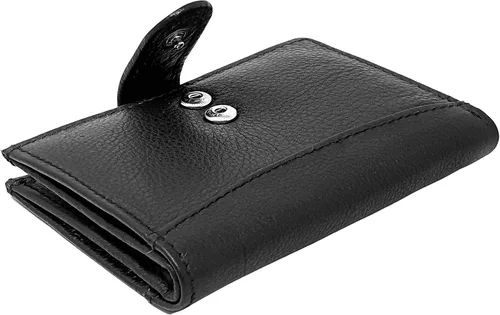 Vista 6 de RAS WALLETS Billetera de cuero para tarjetas de crédito para hombre, 20 bolsillos de plástico transparente, color negro con compartimento