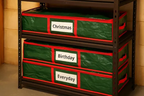 Vista 4 de Sattiyrch Organizador de papel de regalo debajo de la cama, contenedor de almacenamiento de papel de regalo, capacidad para hasta 20 rollos, 41