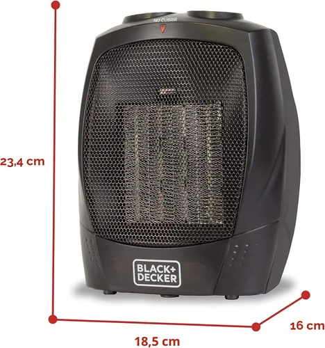 Vista 7 de BLACK+DECKER BHDC201 Calentador personal de cerámica.