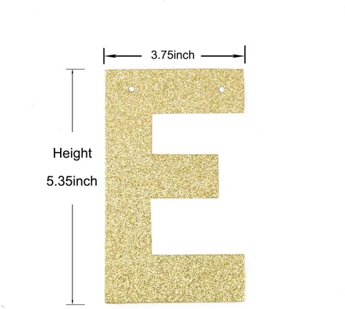 Vista 2 de Cartel dorado con texto en inglés "Stay Gold", letrero de papel dorado con purpurina dorada para decoraciones de fiesta de niñas doradas