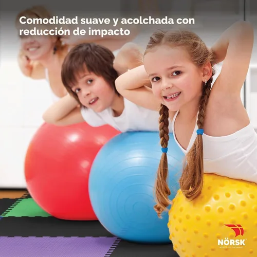 Vista 8 de Norsk - Alfombrillas de espuma de 1/2 pulgada reversibles de doble cara para gimnasio en casa - Baldosas de espuma EVA entrelazadas