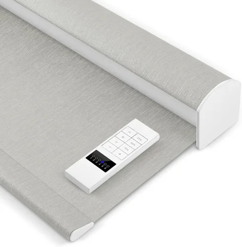 Vista 30 de Zshine Persianas opacas motorizadas con ancho personalizado (23-95 pulgadas), persianas enrollables inalámbricas y recargables con control remoto