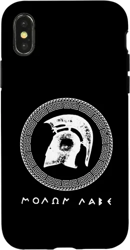 Vista 5 de Carcasa para iPhone 12 mini Molon Labe Spartan Warrior Helmet Antigua Guerra Griega