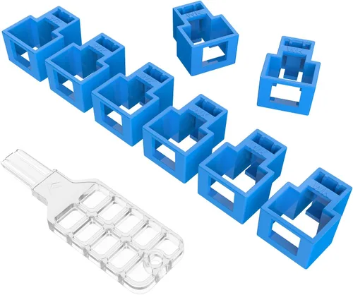 Vista 11 de 20 unidades de bloqueo de cable de red RJ45 con 1 llave, cable de red RJ45 con bloqueo, cable Ethernet con bloqueo, súper categoría 5 categoría 6