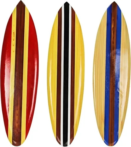 Vista 7 de Tabla de surf de madera decorativa de 32 pulgadas para colgar en la pared
