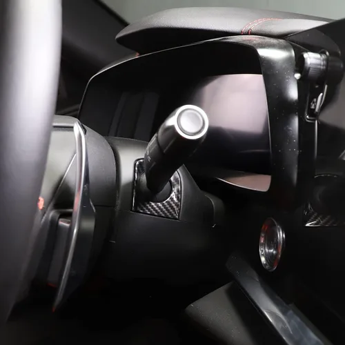 Vista 5 de Daeiclru Cubierta para base de barra de volante compatible con Chevrolet Corvette C8 2020-2023, accesorios de decoración para volante de automóvil