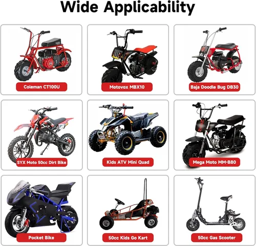 Vista 5 de FVRITO Pastillas de freno traseras para Mini Bike 97cc 79cc 2.8HP Coleman CT100U CC100X Motovox MBX10 Baja DB30 Monster Moto MMB80 SYX Moto 50cc