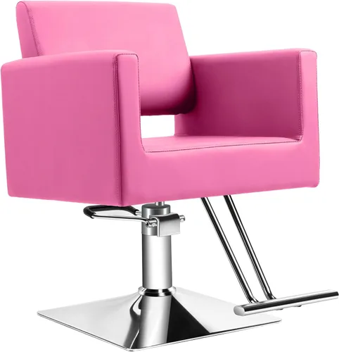 Vista 8 de Silla de peluquería para peluquería, capacidad de 330 libras, con bomba hidráulica resistente, equipo de belleza ajustable giratorio de 360°, Negro