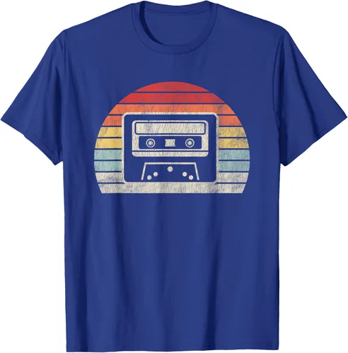 Vista 15 de Retro Cassette Tape 80s 90s Nostalgia T-Shirt Negro