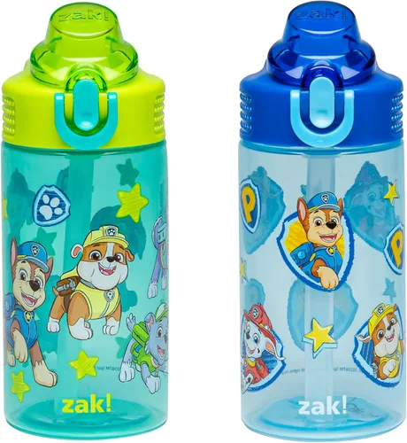 Vista 14 de Zak Designs Teenage Mutant Ninja Turtles - Botella de agua para niños para la escuela o viajes, paquete de 2 botellas de agua de plástico duradero