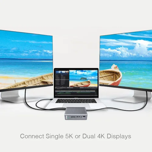 Vista 9 de CalDigit TS3 Plus Thunderbolt 3 Dock - Carga de 87W, 7 puertos USB 3.1, USB-C Gen 2, DisplayPort, ranura para tarjeta SD UHS-II, Gigabit Ethernet
