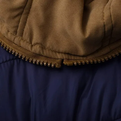Vista 30 de WENKOMG1 Chaleco con capucha con doble cremallera para hombre, abrigo de color sólido, abrigo cálido y grueso, sin mangas, chaqueta suelta