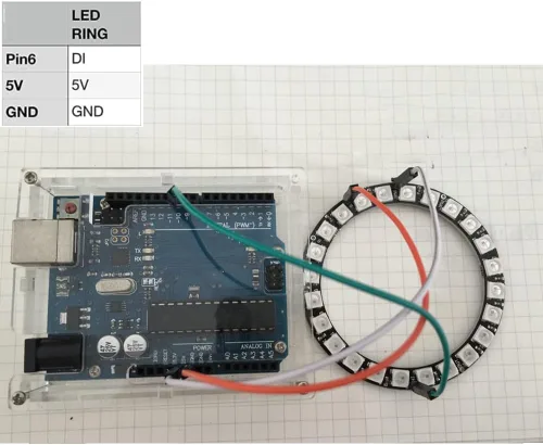 Vista 6 de 24 bits WS2812 RGB LED anillo 24 X 5050 WS2812B LED con controlador integrado direccionable individual programable para Arduino Raspberry Pi ESP32