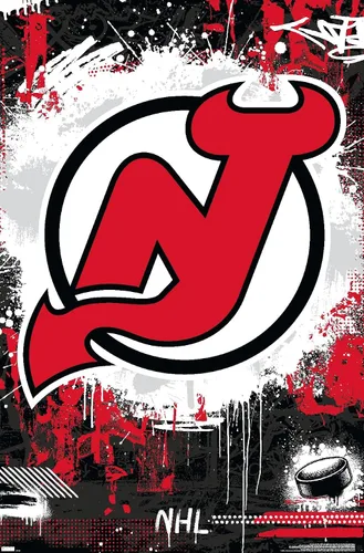 Vista 9 de Trends International NHL New Jersey Devils - Póster de pared con logotipo Maximalist 23