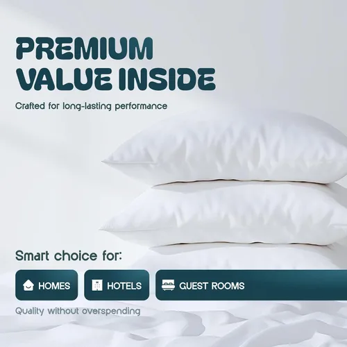 Vista 5 de Funda de almohada White Classic con cremallera, tamaño estándar de 50 x 70 cm, 2 unidades, Algodón, Blanco, Estándar