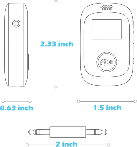 Vista 9 de Adaptador Bluetooth de avión para auriculares, transmisor Bluetooth para TV/PC/gimnasio, receptor de audio para receptor estéreo, receptor