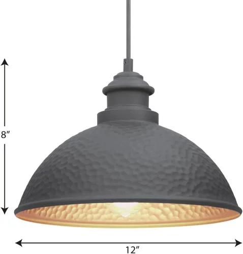 Vista 7 de Progress Lighting Englewood Collection - Farol colgante para exteriores con 1 luz, color negro