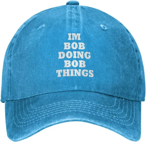 Vista 13 de Im Bob Doing Bob Things - Sombrero de camionero para hombre, sombrero de malla vintage para verano