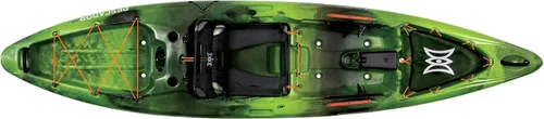 Vista 6 de Perception Pescador Pro 12 Kayak de pesca sentado en la parte superior con asiento ajustable para silla de césped Gran almacenamiento delantero
