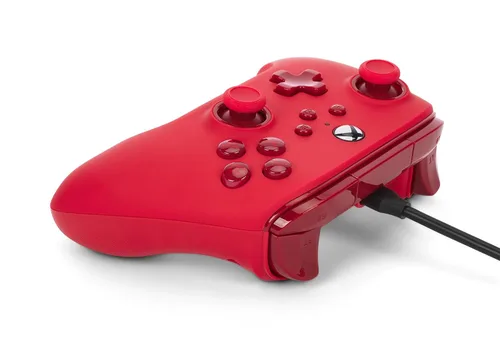 Vista 5 de PowerA Advantage Wired Controller for Xbox Series XS - Red, Xbox Controller with Detachable 10ft USB-C Cable, Mappable Buttons, Trigger Locks and