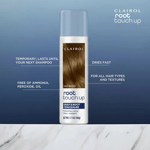 Vista 3 de Clairol Spray de coloración temporal para retoque de raíz, color de cabello negro, paquete de 1 Clairol Root Touch-Up Spray para teñir el cabello